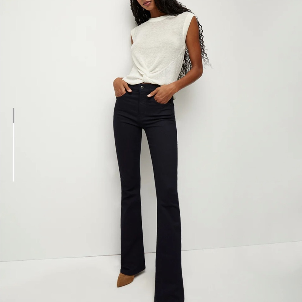 Veronica Beard Beverly Jeans Blue Skinny Flare High Rise Indigo Wash Size 26
